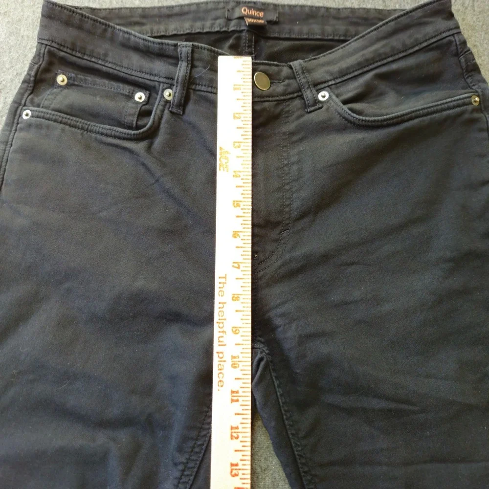 Quince 5-Pocket Pants 30x30 Black Slim Straight Stretch Grunge Indie Sleaze